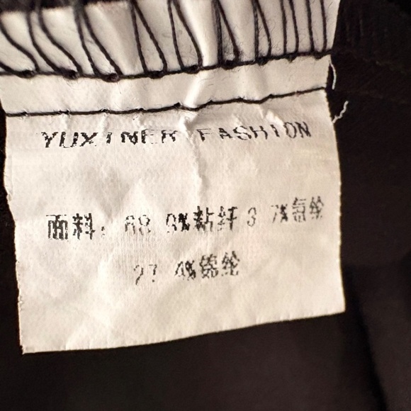 Lai Meng Five Cats Black Embroidered Flare Dress Zip Round Neck 3/4 Sleeve Large - Picture 11 of 11